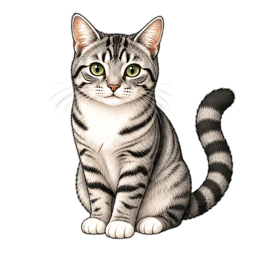 Generated cat love sticker